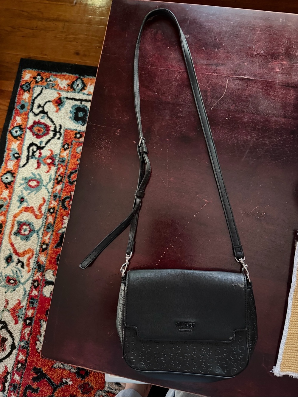 GUESS Black Crossbody Bag with Adjustable Strap